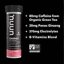 Load image into Gallery viewer, Nuun Energy: Caffeine, B Vitamins, Ginseng, Electrolyte Drink Tablets, Mixed Flavors, 40 Count