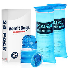 Load image into Gallery viewer, Hospital Vomit Bags - 24 Pack 1000ml Car Throw Up Bag - for Airsick Travel & Motion Sickness - Leak Resistant Medical Grade Puke Bag - Disposable Barf Bags Throw Up, Nausea