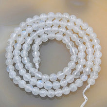 Load image into Gallery viewer, Natural White Moonstone Gemstone Round Loose Beads (4mm)