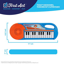 Load image into Gallery viewer, First Act Blippi Toy Keyboard, 11 Inch - 23 Keys, Fun Blue Portable Keyboard for Beginners, Preschoolers and Toddlers – Musical Instruments for Kids