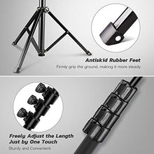 Load image into Gallery viewer, UBeesize 54-inch Selfie Stick Tripod, Detachable and Extendable Phone Tripod for Cell Phone, Compatible with iPhone and Android Phone, Includes Wireless Remote, Cell Phone Holder and Gopro Adapter