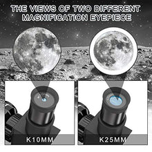 Load image into Gallery viewer, Emarth Telescope, Travel Scope 70mm/360mm Astronomical Refracter Telescope with Tripod & Finder Scope, Portable Telescope for Kids Beginners Adults (Blue)
