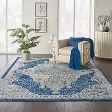 Load image into Gallery viewer, Nourison Persian Vintage 8' x 10' Bohemian Style Area Rug, Ivory/Turquoise 7'10"X9'10"