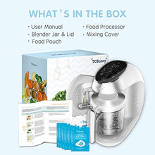 Load image into Gallery viewer, TCBunny Baby Food Maker Processor | 7 in 1 Meal Station with Steam Cooker, Blender, Chopper, Defroster, Reheater, Disinfector, Auto Cleaning Function, 20 Oz Tritan Stirring Cup, White