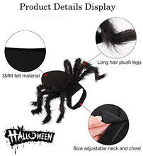 Load image into Gallery viewer, N3 2020 Updated Version Product Halloween Spider Pet Costume,Halloween Horror Simulation Plush Big Spider Wings Dress Up Funny Party for Dogs or Cats (M)