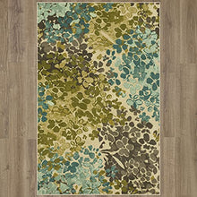 Load image into Gallery viewer, Mohawk Home Aurora Radiance Aqua Abstract Floral Area Rug, 5'x8', Blue/Green