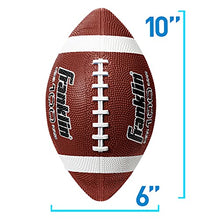 Load image into Gallery viewer, Franklin Sports Junior Football - Grip-Rite 100 - Kids Junior Size Rubber Football - Youth Football - Durable Outdoor Rubber Football - Brown/White