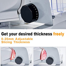 Load image into Gallery viewer, WERISE Meat Slicer Electric Deli Food Slicer for Home Use with 6.7'' Removable Stainless Steel Blade and Non-Slip Feet, Adjustable Thickness for Meat, Cheese, Bread,110V