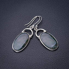 Load image into Gallery viewer, StarGems Natural Moss Agate Handmade 925 Sterling Silver Earrings 2" D6880