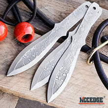 Load image into Gallery viewer, Tactical Knife Survival Knife Hunting Knife 6.5" Ninja Etched Throwing Knives Set Fixed Blade Knife Razor Sharp Edge Camping Accessories Survival Kit Tactical Gear 73826 (Silver)