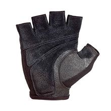Load image into Gallery viewer, Harbinger Power Non-Wristwrap Weightlifting Gloves with StretchBack Mesh and Leather Palm (Pair), Black, Large, Large (Fits 8 - 8.5 Inches)