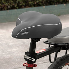 Load image into Gallery viewer, LINGMAI Comfortable Exercise Bike Seat for Men and Women,Oversize Bicycle Saddle with Soft Cushion Improves Comfort for Mountain Bike, Road Bicycle, Hibrid and Stationary Electric Bike