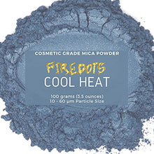 Load image into Gallery viewer, FIREDOTS Cool Blue Blue Mica Powder for Epoxy Resin Art, Huge 100g Jar, Blue Mica Epoxy Resin Pigment, Mica Powder Blue Resin Color Pigment, Blue Epoxy Color Pigment, Blue Pigment Resin Epoxy