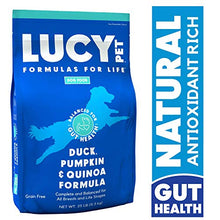Load image into Gallery viewer, Lucy Pet Products Formulas for Life - Sensitive Stomach & Skin Dry Dog Food, All Breeds & Life Stages - Duck, Pumpkin, and Quinoa, 25 lb, Model:850657006500