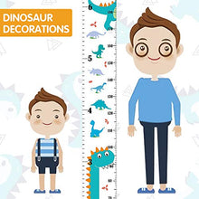 Load image into Gallery viewer, Outivity Growth Chart for Kids, Height Chart for Kids/Boys/Girls/Baby, Canvas & Wooden, Removable Growth Height Chart, Wall Room Decor - Dinosaur