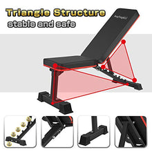 Load image into Gallery viewer, BangTong&Li Adjustable Bench,Utility Weight Bench for Full Body Workout- Multi-Purpose Foldable
