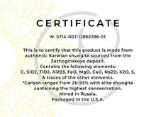 Load image into Gallery viewer, Pachamama Essentials Shungite Set, Comprehensive EMF Protection Gift Set | Shungite Stone Kit Contains Pyramid 2", 8mm Bead Bracelet and 5 Tumbled Stones