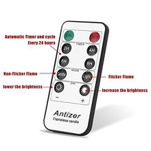 Load image into Gallery viewer, Antizer Flameless Candles Led Candles Pack of 9 (H 4" 5" 6" 7" 8" 9" x D 2.2") Ivory Real Wax Battery Candles with Remote Timer