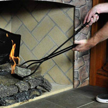 Load image into Gallery viewer, Minuteman International Rope Handle Single Tool, Fireplace Tongs, Standard 28-in, Black