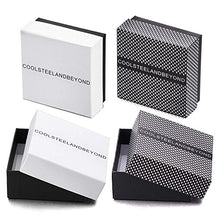 Load image into Gallery viewer, COOLSTEELANDBEYOND Mens Wolf Head Bracelet Steel Braided Cable Bangle Cuff Bracelet Black Polished, Adjustable