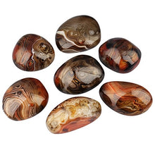 Load image into Gallery viewer, SUNYIK Natural Banded Agate Palm Stones Worry Pocket Stone, Polished Irregular Shaped Sphere Decortarion 1.5“-2”