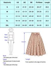 Load image into Gallery viewer, Belle Poque Brown Plaid Skirt for Women Plus Size Long Skirts with Pocket, XX-Large