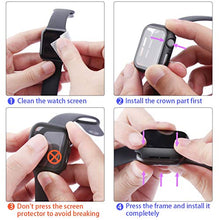 Load image into Gallery viewer, Misxi 2 Pack Hard PC Case with Tempered Glass Screen Protector Compatible with Apple Watch Series 6 SE Series 5 Series 4 44mm, Black