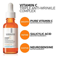 Load image into Gallery viewer, La Roche-Posay Pure Vitamin C Face Serum with Hyaluronic Acid & Salicylic Acid. Anti Aging Face Serum for Wrinkles & Uneven Skin Texture to Visibly Brighten & Smooth. Suitable for Sensitive Skin