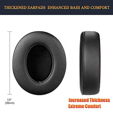 Load image into Gallery viewer, SoloWIT Replacement Ear Pads Cushions for Beats Studio 2 & Studio 3 Wired & Wireless Headphones, Earpads with Soft Protein Leather, Noise Isolation Memory Foam - Black