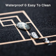 Load image into Gallery viewer, SLOWPLAY Godel Texas Hold'em Poker Mat | Portable Poker Table Top, Black and Champagne Gold, 70 x 35 Inch, Water Repellent, Noise Reduction, and Premium Carrying Bag for Games Everywhere