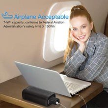 Load image into Gallery viewer, OMORC 85W 20000mAh Portable Power Station AC Outlet Portable Charger(LED & QC 3.0& TAS Approved),Portable Camping Solar Generator Battery Power Station (Black)