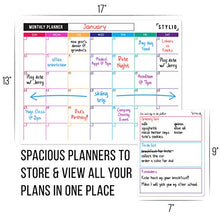 Load image into Gallery viewer, STYLIO Dry Erase Calendar Whiteboard. Set of 3 Magnetic Calendars for Refrigerator: Monthly, Weekly Organizer & Daily Notepad. Wall & Fridge Family Calendar. 4 Fine Point Markers & Eraser Included