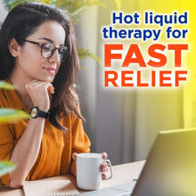 Load image into Gallery viewer, Amazon Basic Care Severe Cold & Flu Relief, Green Tea & Honey Lemon Flavors; Relieves Cough, Sore Throat Pain, Body Ache, Headache and Fever, 6 Count