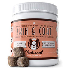 Load image into Gallery viewer, Natural Dog Company Skin & Coat Chews | Salmon & Peas Flavor | Dog Vitamins and Supplements for Healthy Skin and Coat | Itch Relief for Dogs with Allergies | with Biotin, Vitamin E, and Omega 3