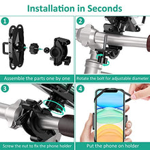 Load image into Gallery viewer, Bovon Bike Phone Mount with 360 Rotation, Anti-Shake Adjustable Motorcycle Phone Mount for Bicycle & Scooter, Compatible with iPhone SE/11 Pro Max/11 Pro/11/XS/XS Max/XR/8, Samsung S20/S20 Plus