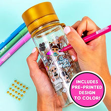 Load image into Gallery viewer, L.O.L. Surprise! Color Your Own Water Bottle By Horizon Group USA, Double Feature Series, Customizable BPA-Free Water Bottle, Includes Vibrant Makers & Star Gemstones, 400 mL Refillable Water Bottle