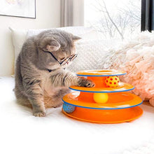 Load image into Gallery viewer, Petstages Tower of Tracks Cat Toy – 3 Levels of Interactive Play – Circle Track with Moving Balls Satisfies Kitty’s Hunting, Chasing & Exercising Needs