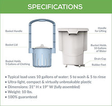Load image into Gallery viewer, Lavario Portable Clothes Washer (Manual Non-Electric Portable Washing Machine for Camping, Apartments, RV’s, Delicates)