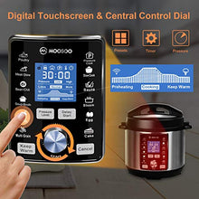Load image into Gallery viewer, MOOSOO 13-in-1 Electric Pressure Cooker, 6QT Instant One-Touch Pressure Pot, Stain-Resistant Pressure Cooker with Digital Touchscreen, Slow Cooker, Steamer, Saute, Yogurt Maker, Egg Cooker, with ETL Certified, 11+ Accessories and Recipes