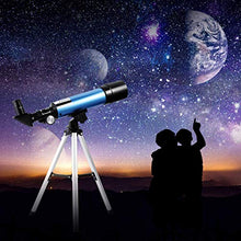 Load image into Gallery viewer, First Telescope for Kids & Beginners, Portable Refractor Telescope 90x Magnification with Tabletop Tripod and Two Eyepieces - Best Gift for Kids to Explore Moon Space, View Wildlife, Watch Night-Sky