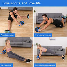 Load image into Gallery viewer, Abs Wheel Roller for Abs Exercise Workout Fitness -Ab Wheel Roller with Resistance Band and Jump Rope -Perfect Home Gym Equipment for Men Women Abdominal Exercise-Blue