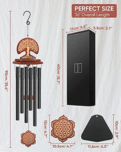 Load image into Gallery viewer, 36” Large Wind Chimes for Outside, ONUEMP Wooden Deep Tone Memorial Wind Chimes for Loss of Loved One Prime , Smpathy / Bereavement / Birthday Gift Windchimes in Memory of a Loved One Mother Father
