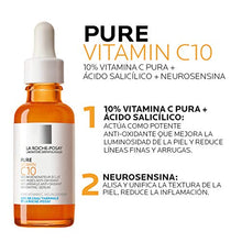 Load image into Gallery viewer, La Roche-Posay Pure Vitamin C Face Serum with Hyaluronic Acid & Salicylic Acid. Anti Aging Face Serum for Wrinkles & Uneven Skin Texture to Visibly Brighten & Smooth. Suitable for Sensitive Skin