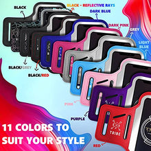 Load image into Gallery viewer, TRIBE Running Phone Holder Armband. iPhone & Galaxy Cell Phone Sports Arm Bands for Women, Men, Runners, Jogging, Walking, Exercise & Gym Workout. Fits All Smartphones. Adjustable Strap, CC/Key Pocket