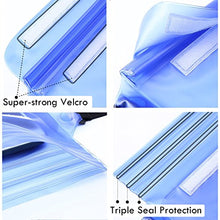 Load image into Gallery viewer, HEETA 2-Pack Waterproof Pouch, Screen Touch Sensitive Waterproof Bag with Adjustable Waist Strap - Keep Your Phone and Valuables Dry - Perfect for Swimming Diving Boating Fishing Beach, Black & Blue