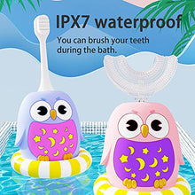 Load image into Gallery viewer, Kids Electric Toothbrush,U Shaped Ultrasonic Autobrush Toothbrush Kids with 3 Brush Heads,Whole Mouth Baby Toothbrush,3 Cleaning Modes, IPX7 Water Resistant for Toddler 2-12, Blue