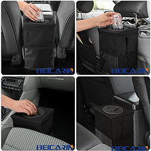 Load image into Gallery viewer, Car Trash Can with Lid - Car Trash Bag Hanging with Storage Pockets Leak-Proof Car Organizer Collapsible and Portable Waterproof Car Garbage Bin, 2.6 Gal Large Capacity Multipurpose Trash Bin for Car