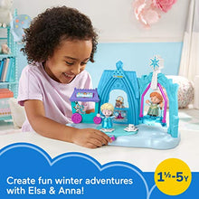 Load image into Gallery viewer, Disney Frozen Arendelle Winter Wonderland by Little People, ice skating playset with Anna and Elsa figures for toddlers and preschool kids
