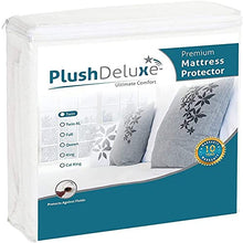 Load image into Gallery viewer, PlushDeluxe Waterproof Mattress Protector, Breathable Soft Cotton Terry Surface (Twin)