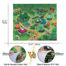 Load image into Gallery viewer, TEMI Dinosaur Toy Figure w/ Activity Play Mat & Trees, Educational Realistic Dinosaur Playset to Create a Dino World Including T-Rex, Triceratops, Velociraptor, Perfect Gifts for Kids, Boys & Girls
